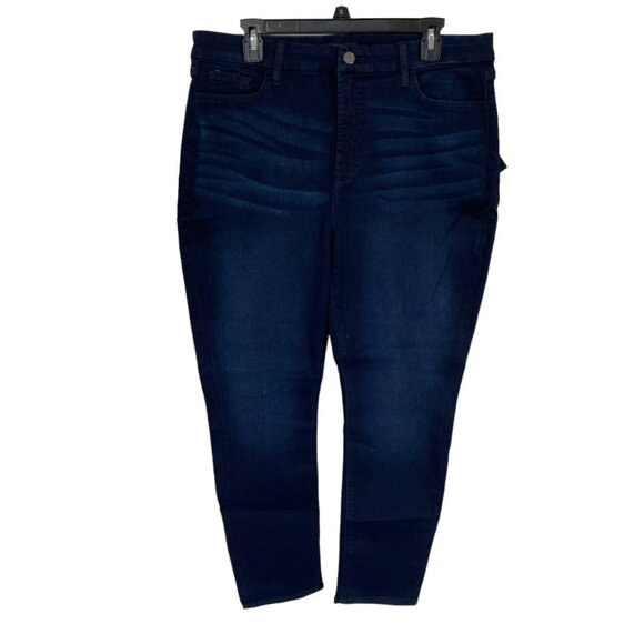 Jen7 by 7 for all mankind women's 16 dark blue ankle skinny stretch jeans - Picture 6 of 13